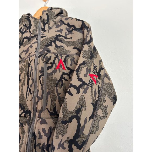 Braken Mens Camo Hooded Jacket W/ Fleece Lining Full Zip Medium Designed By Hunt - Picture 9 of 9